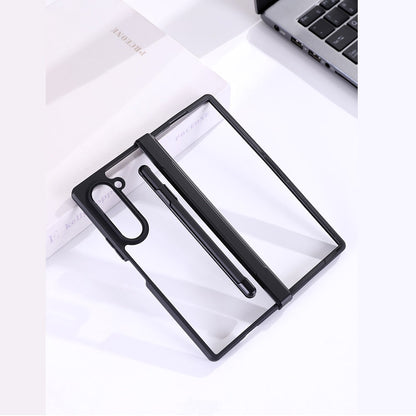 Samsung Galaxy Z Fold6 Clear Shockproof Hinge Protection Case with S Pen - Clear