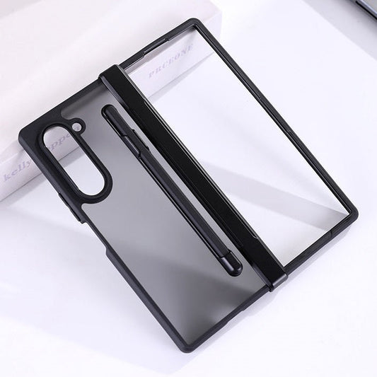 Samsung Galaxy Z Fold6 Shockproof Case with Hinge Protection S Pen Slot & Pen - Smoke