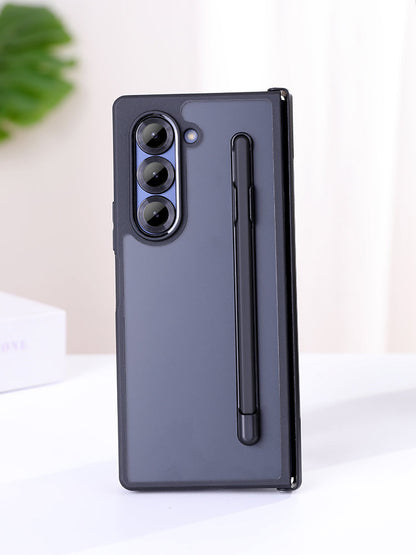 Samsung Galaxy Z Fold6 Shockproof Case with Hinge Protection S Pen Slot & Pen - Smoke
