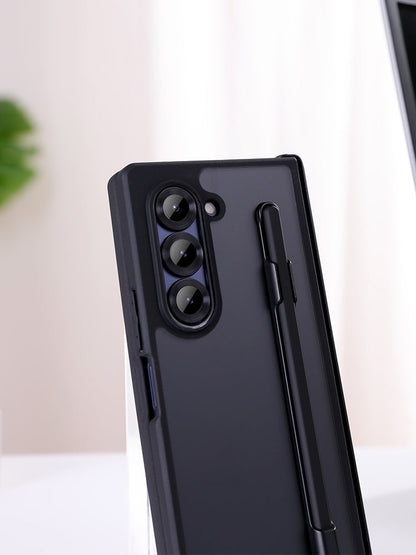 Samsung Galaxy Z Fold6 Shockproof Case with Hinge Protection S Pen Slot & Pen - Smoke