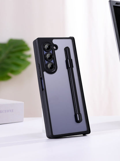 Samsung Galaxy Z Fold6 Shockproof Case with Hinge Protection S Pen Slot & Pen - Smoke