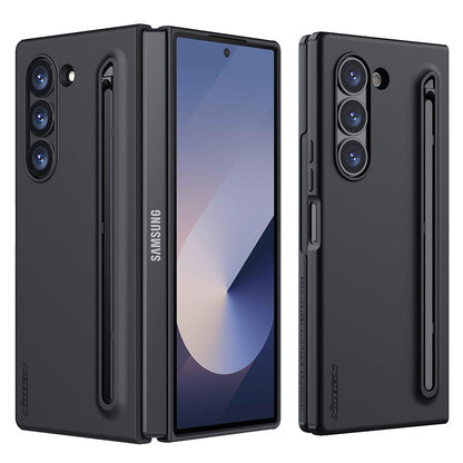 Nilkin Skin Feel Slim S Pen Protective Case with Stylus for Samsung Galaxy Z Fold 6 - Black