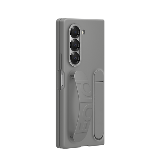 Samsung Galaxy Z Fold6 Matte Skin Feel Band & Stand Case with Inbuilt Tempered Glass - Sand