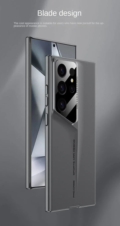 Samsung Galaxy S24 Ultra Luxury Blade Design PC Shockproof Case - Gray