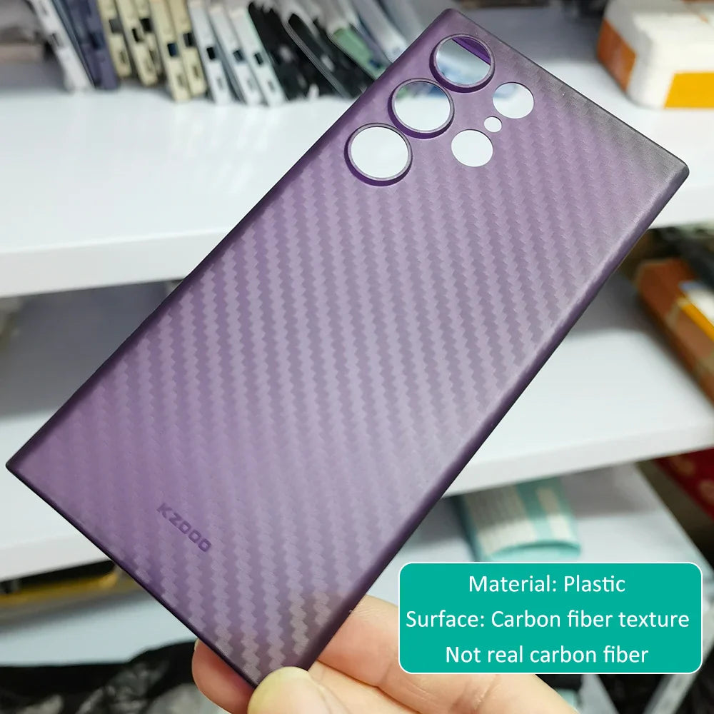 Samsung Galaxy S24 Ultra Kzdoo Air Carbon 0.45mm Ultra Thin Case - Purple