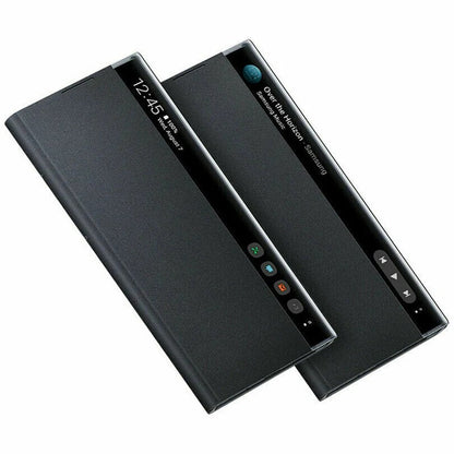 Galaxy S Series PU Leather Side Window Flip Case