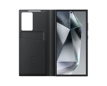 Samsung Galaxy S24 Ultra Smart View Window Flip Wallet Case with Control - Black