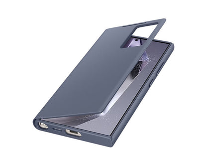 Samsung Galaxy S24 Ultra Smart View Window Flip Wallet Case with Control - Violet