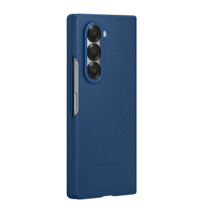 Samsung Galaxy Z Fold6 Leather Protection Protective Shell Case Cover - Blue