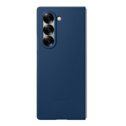 Samsung Galaxy Z Fold6 Leather Protection Protective Shell Case Cover - Blue
