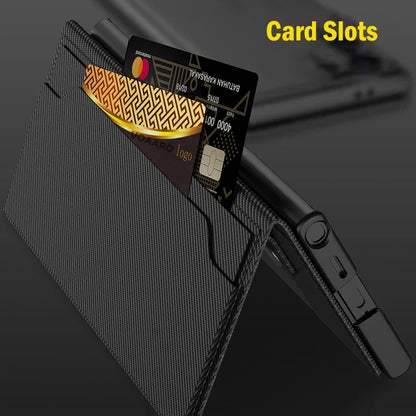 Samsung Galaxy S24 Ultra GKK Clamshell Leather Flip Wallet Case Cover - Carbon Black