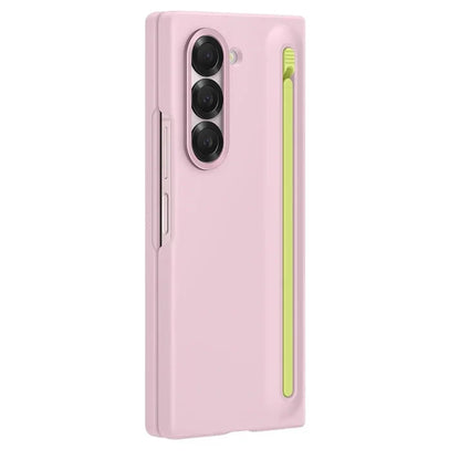 Samsung Galaxy Z Fold6 Slim Skin Feel S Pen Case with Front Glass Protection & Stylus - Pink