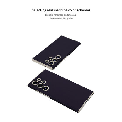 Samsung Galaxy S24 Ultra Leather Exact Color Match Case - Titanium