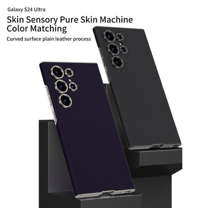 Samsung Galaxy S24 Ultra Leather Exact Color Match Case - Titanium
