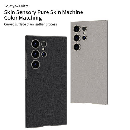 Samsung Galaxy S24 Ultra Leather Exact Color Match Case - Titanium