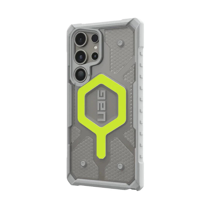 Samsung S24 Ultra Pathfinder Shockproof Matte MagSafe Case - Clear Neon
