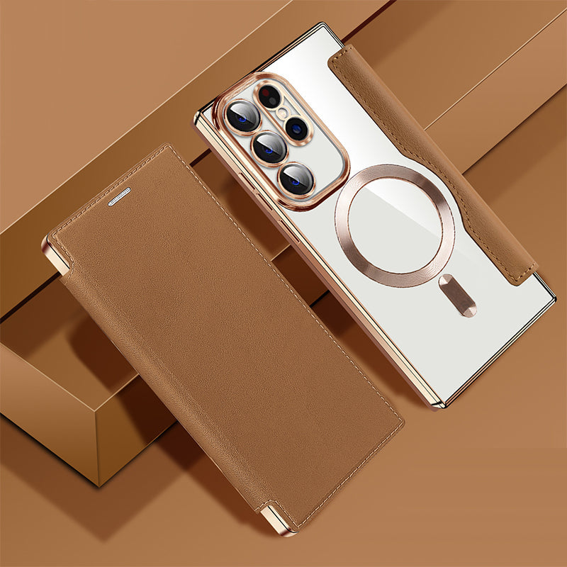 Luxury Leather Flip Phone Case