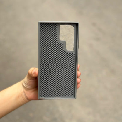 Samsung Galaxy S24 Ultra Soft Carbon Case with Metal Camera Protection - Titanium