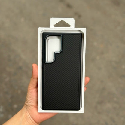 Samsung Galaxy S24 Ultra Soft Carbon Case with Metal Camera Protection - Black