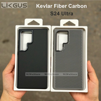 Samsung Galaxy S24 Ultra Soft Carbon Case with Metal Camera Protection - Titanium