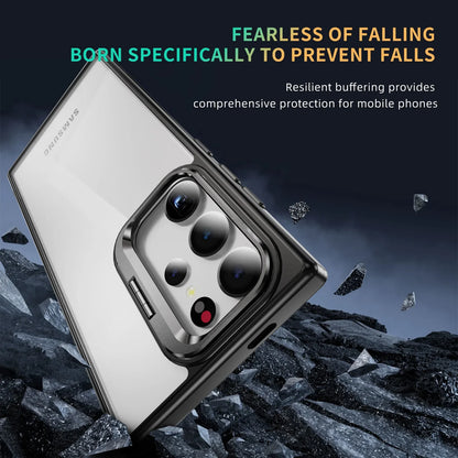 Samsung Galaxy S24 Ultra Camera Metal Stand Shockproof Case